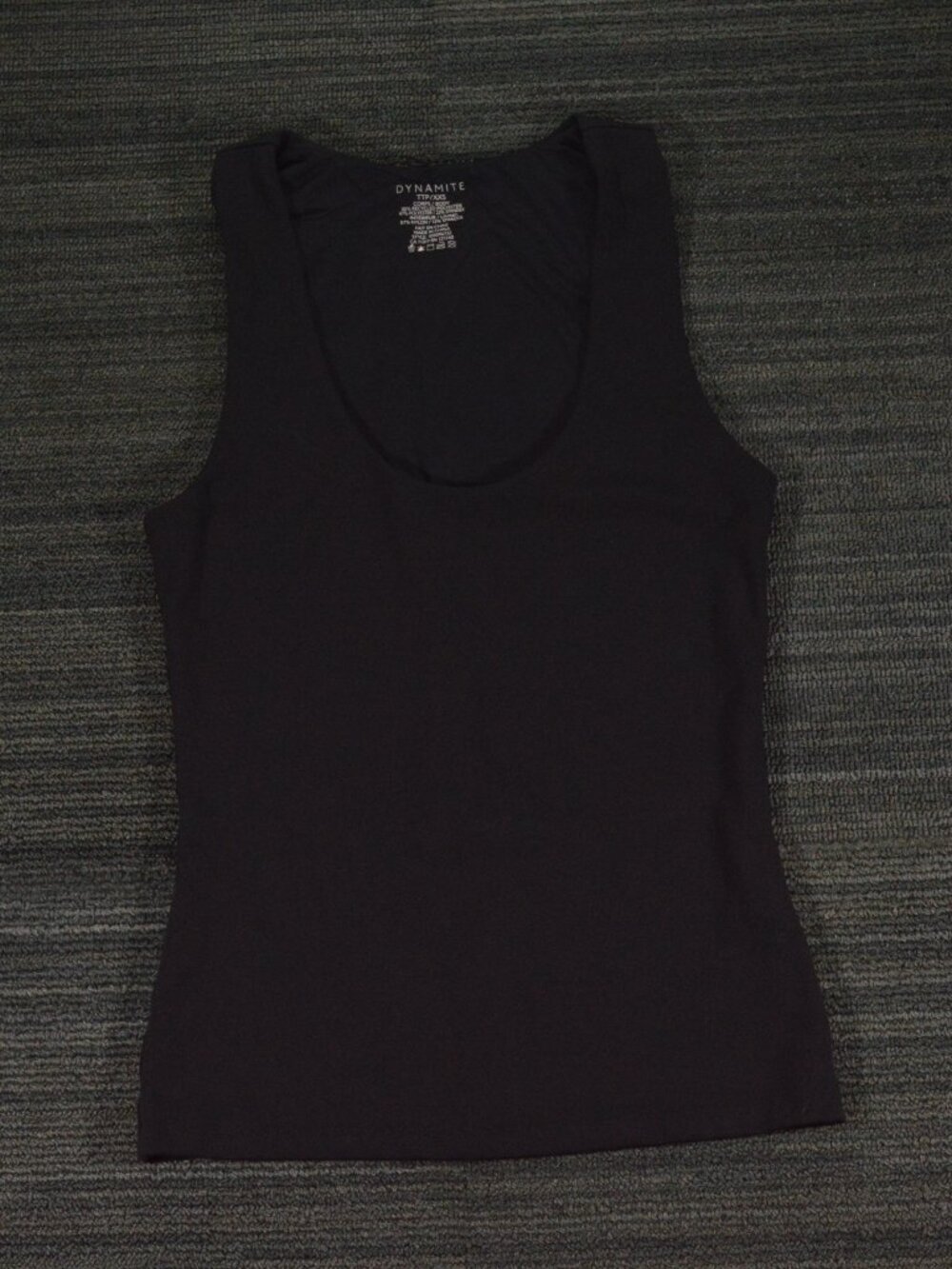 Dynamite Black Double-Lined Tank Top XXS